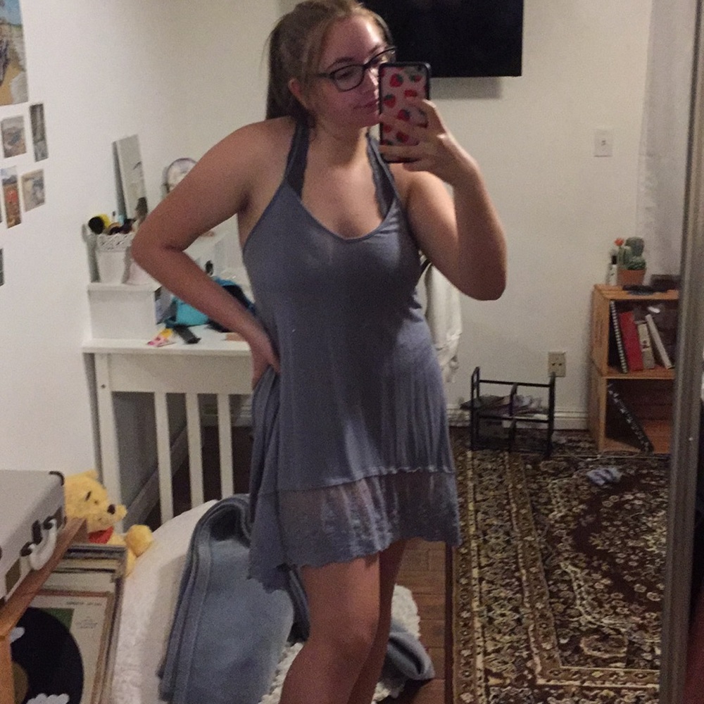 Dainty dress with lace.